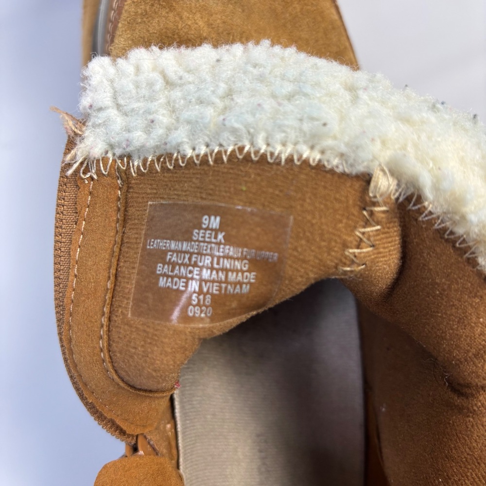 EASY SPIRIT Womens Brown Water Resistant Elk Round Toe Wedge Zip-Up Winter 9M - Picture 11 of 11